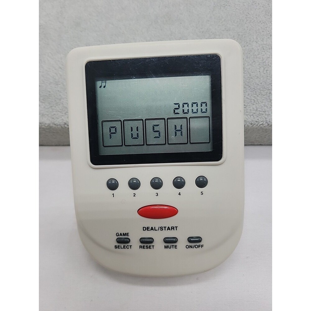 Vintage Casino Card Games Electronic Handheld Game Pro-Tech G1-969 Working